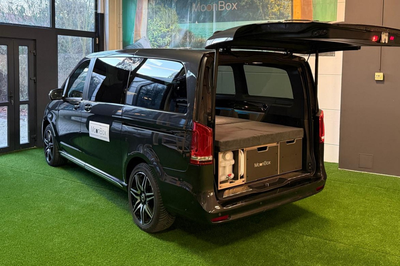 Moonbox Campingbox mit Tisch Van/Bus 115cm Modify Dunkelgrau