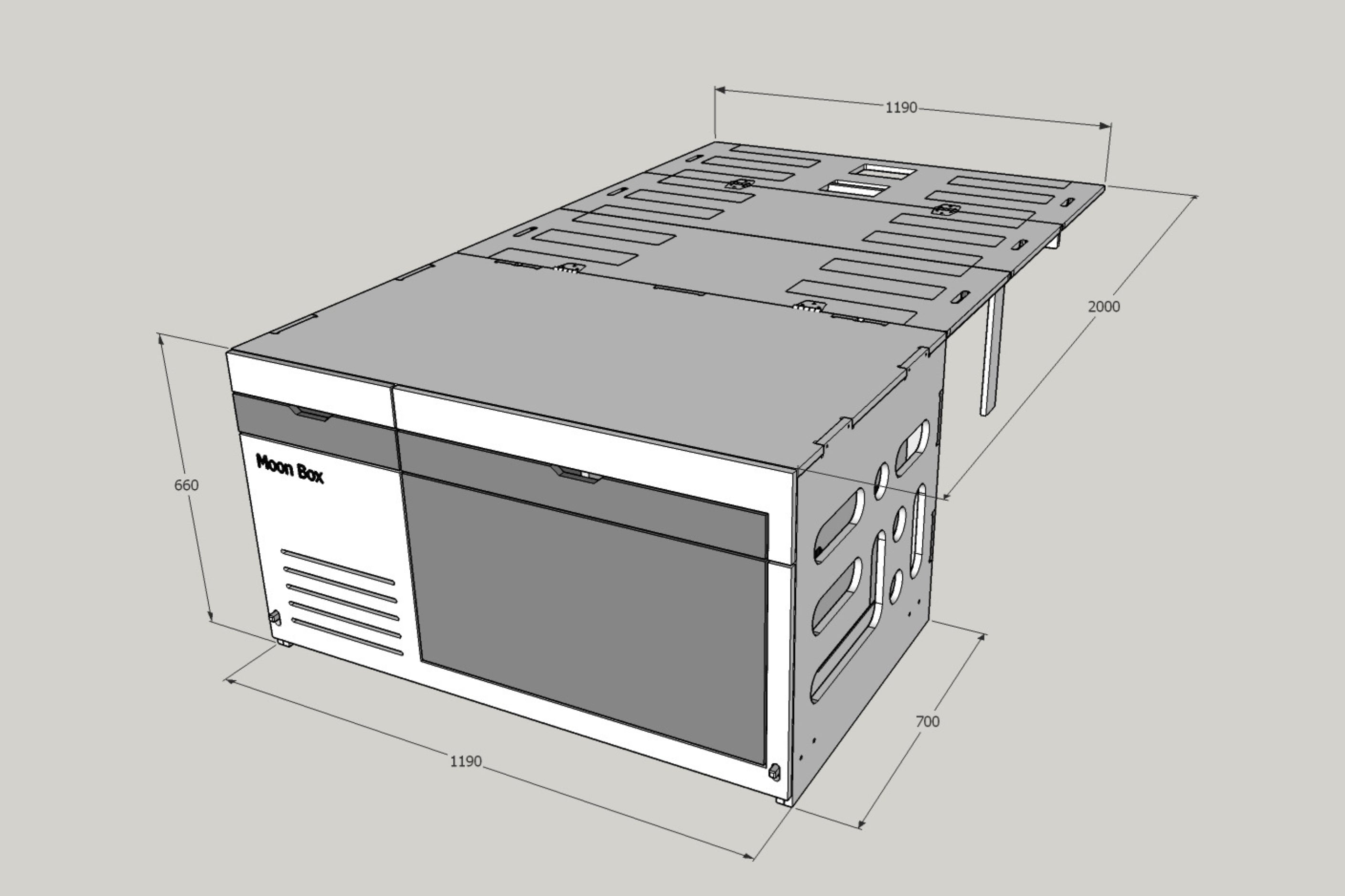 Moonbox Campingbox Van/Bus 119 Premium