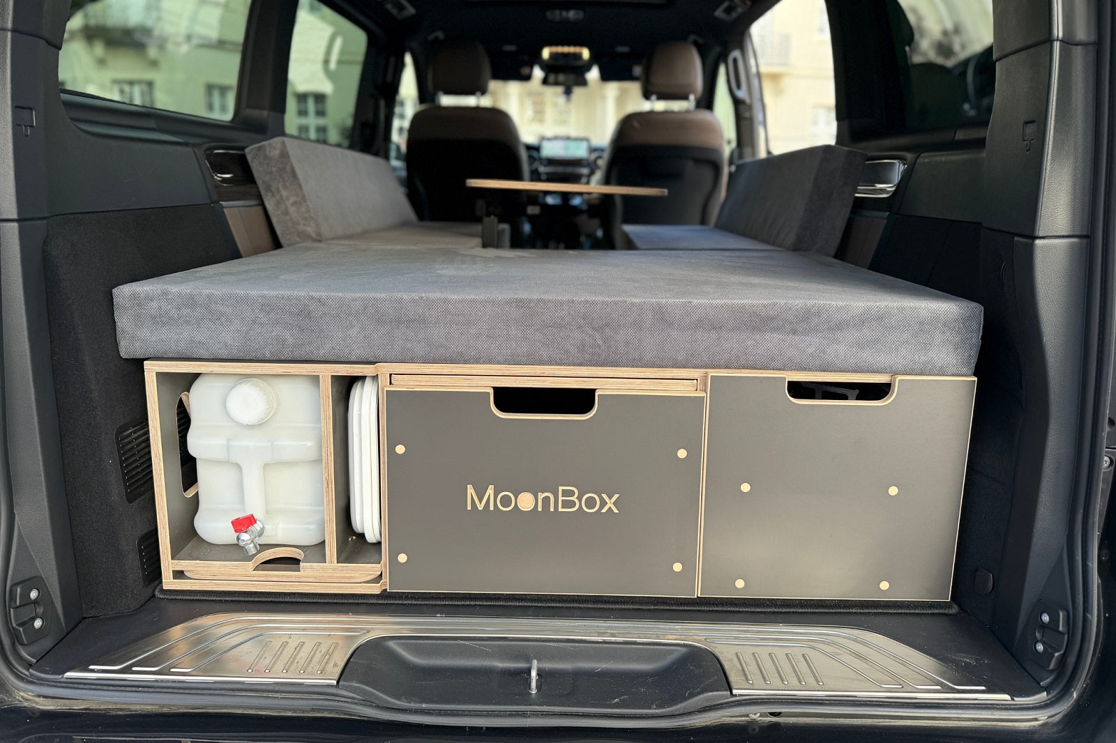 Moonbox Campingbox mit Tisch Van/Bus 115cm Modify Dunkelgrau