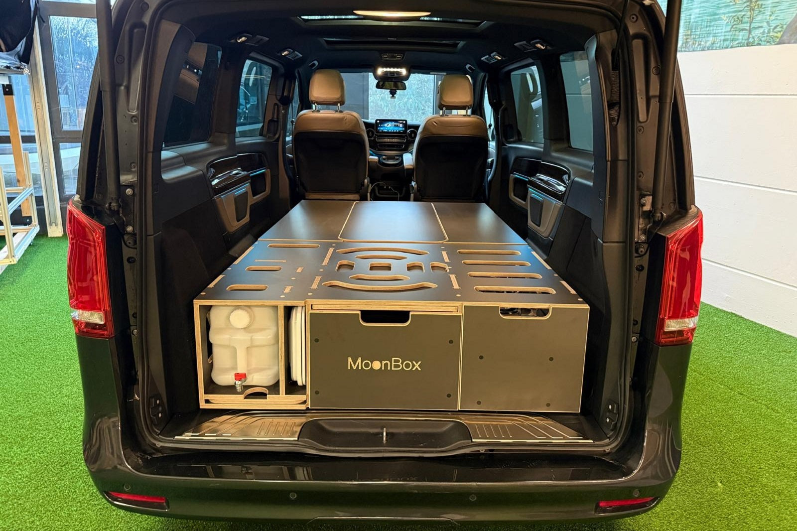 Moonbox Campingbox mit Tisch Van/Bus 115cm Modify Dunkelgrau