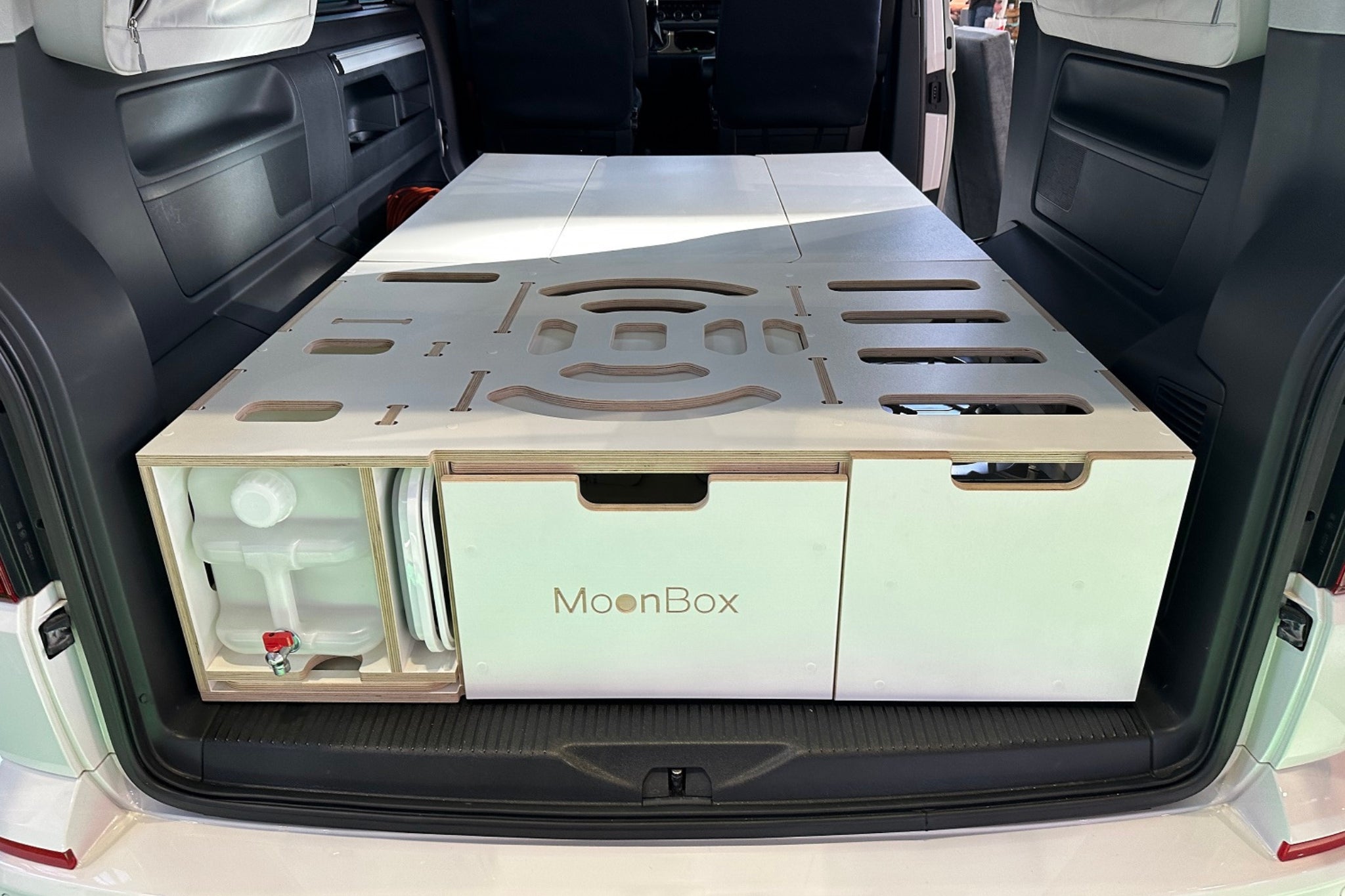 Moonbox Campingbox mit Tisch Van/Bus 124cm Modify Weiß