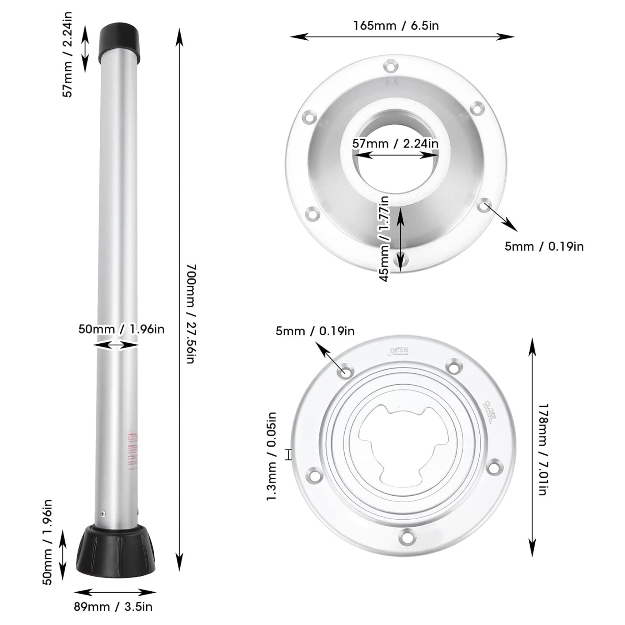 Moonbox Standard Tischbein RV