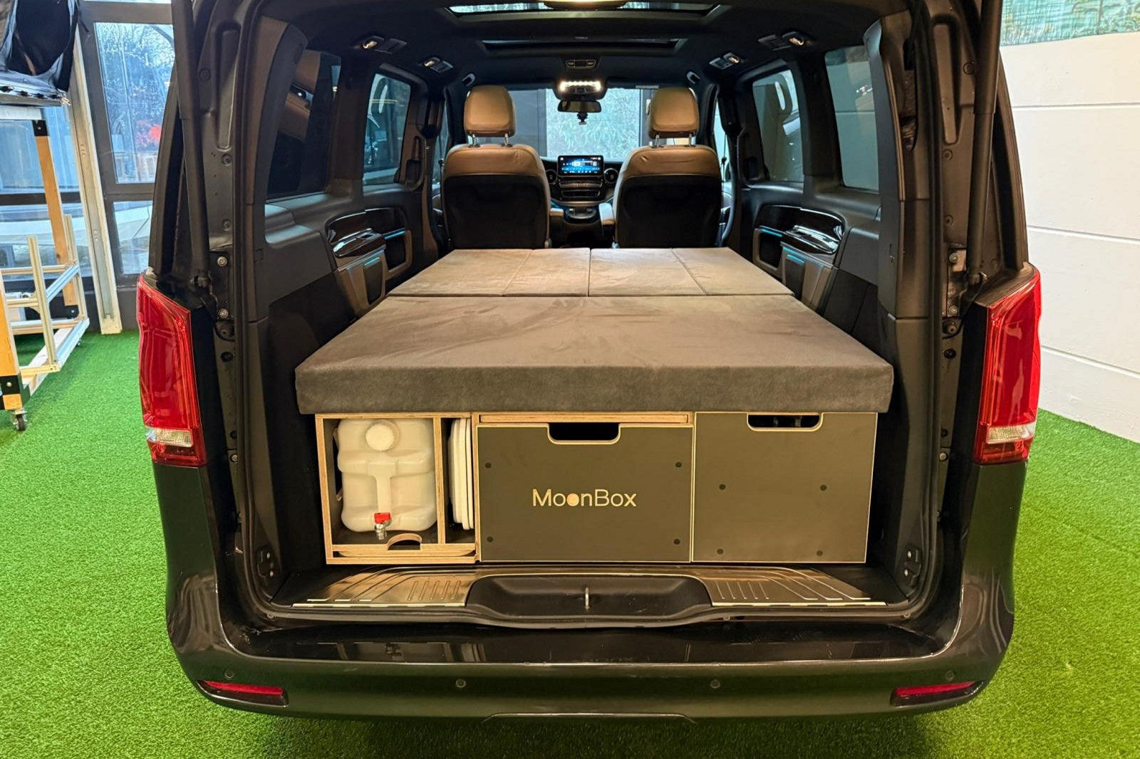 Moonbox Campingbox mit Tisch Van/Bus 115cm Modify Dunkelgrau