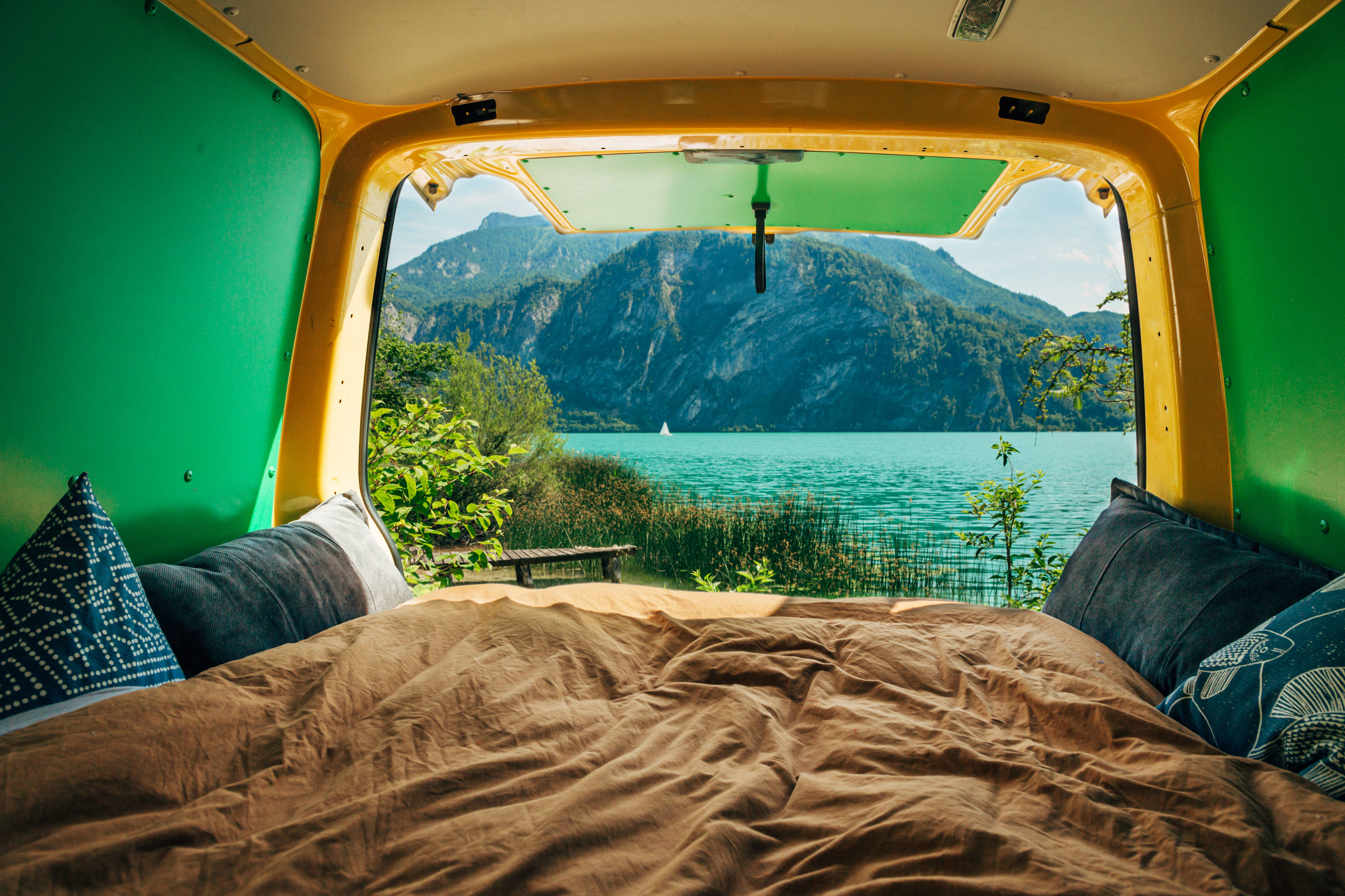 Moonbox Campingbox mit Tisch Van/Bus 115cm Natur