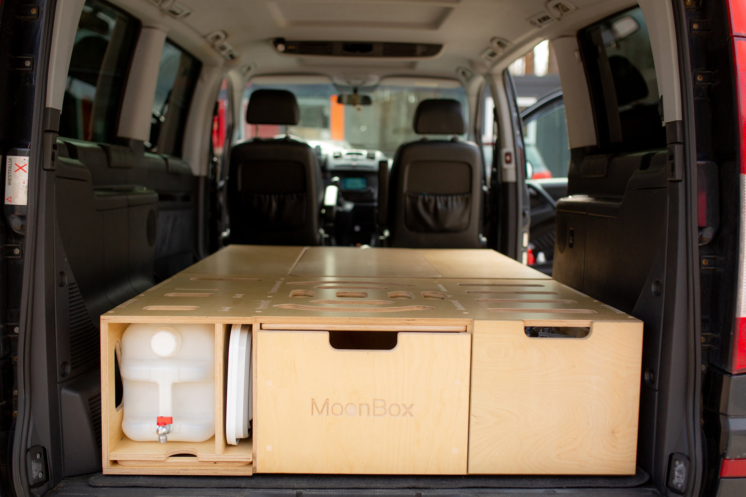 Moonbox Campingbox mit Tisch Van/Bus 119cm Modify UV-Lack