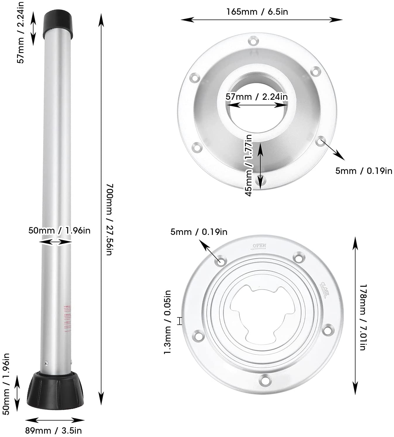 Moonbox Standard Tischbein RV