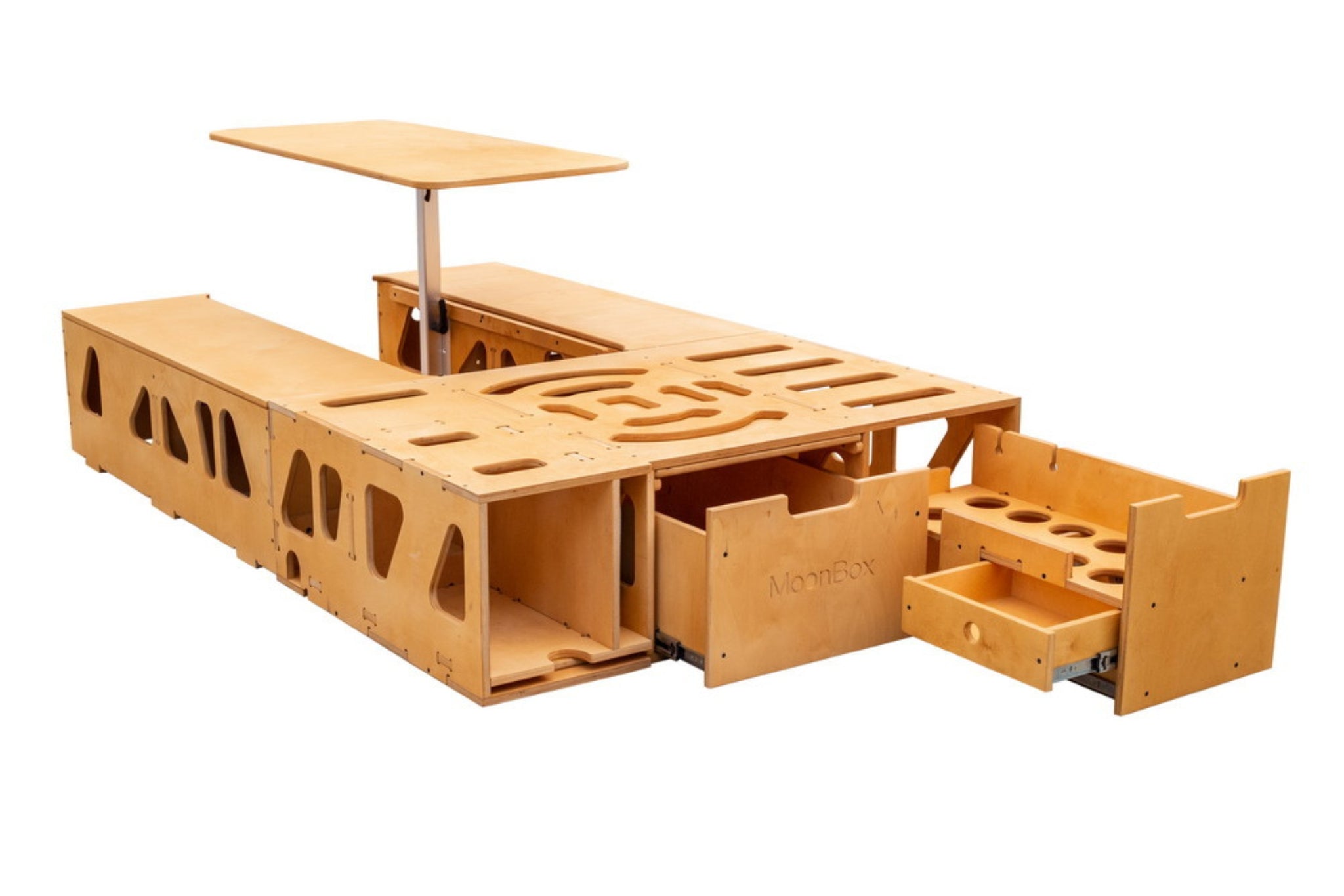 Moonbox Campingbox mit Tisch Van/Bus 119cm Modify Natur