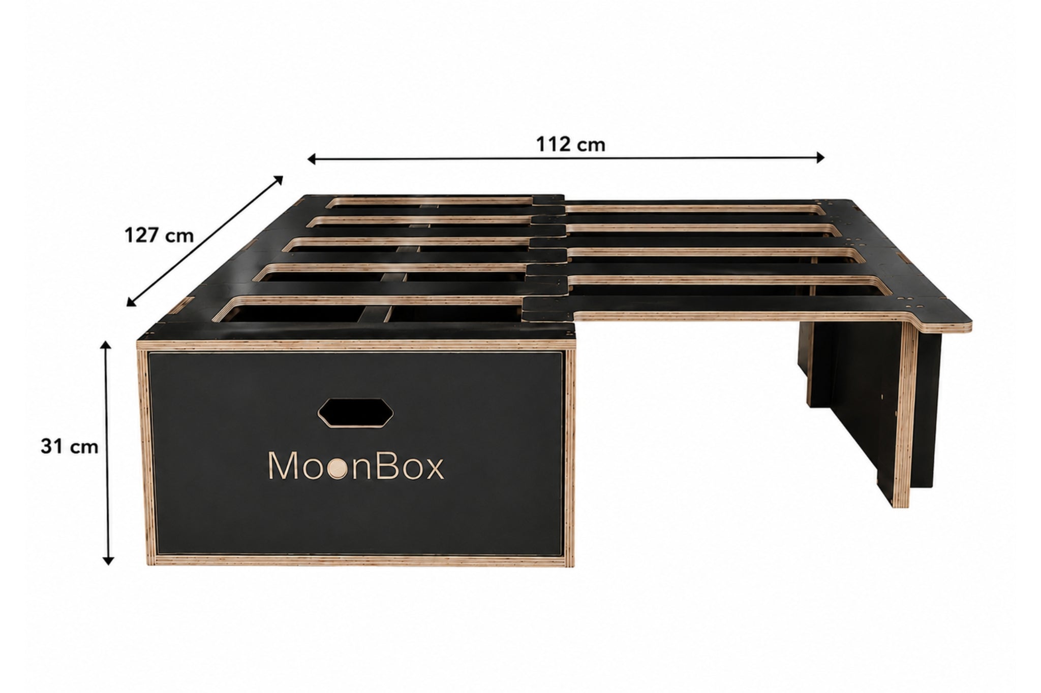 Moonbox Campingbox für Caddy Maxi Minivan - 67cm breit - Dunkelgrau