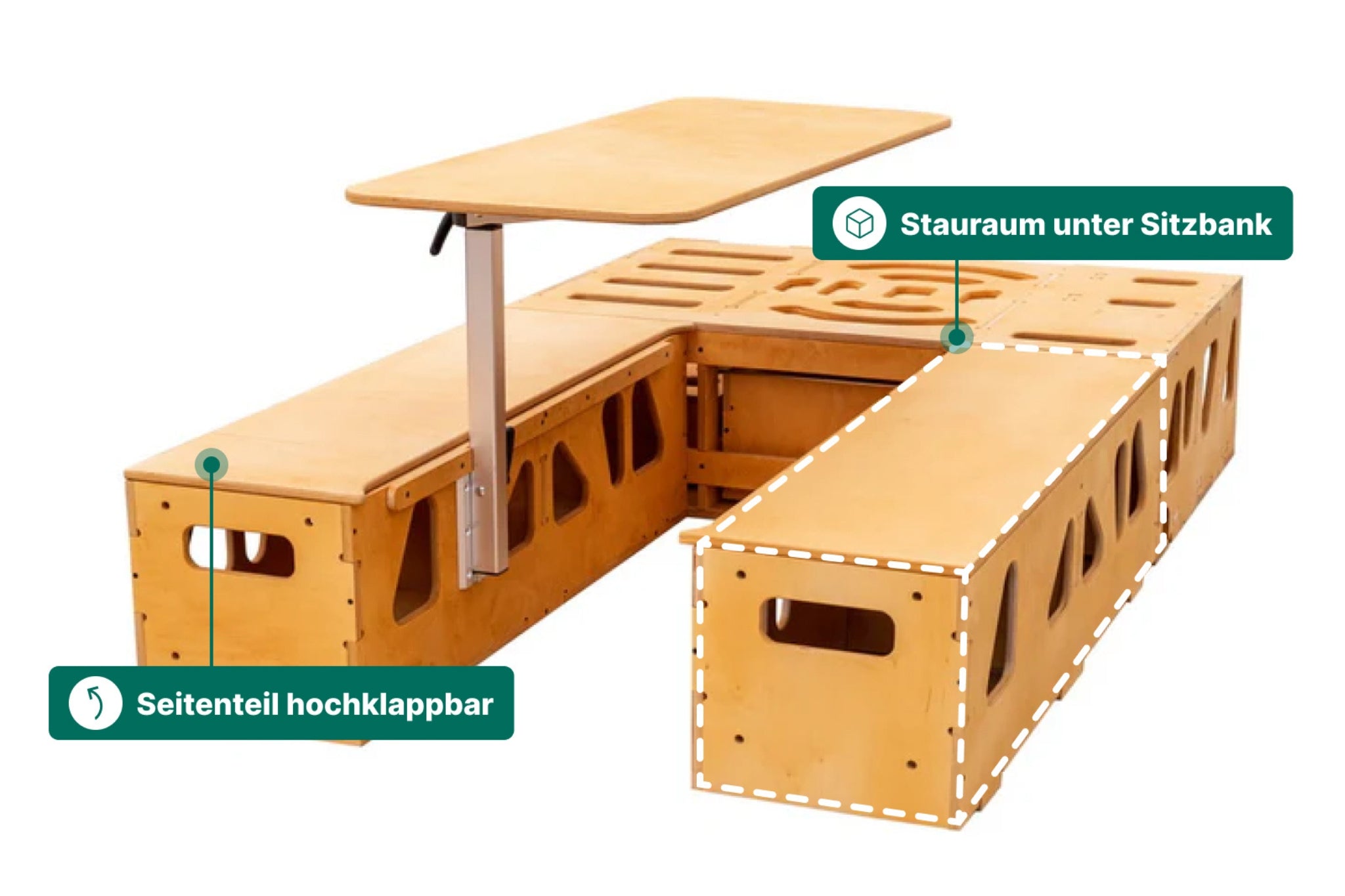 Moonbox Campingbox mit Tisch Van/Bus 119cm Modify Natur