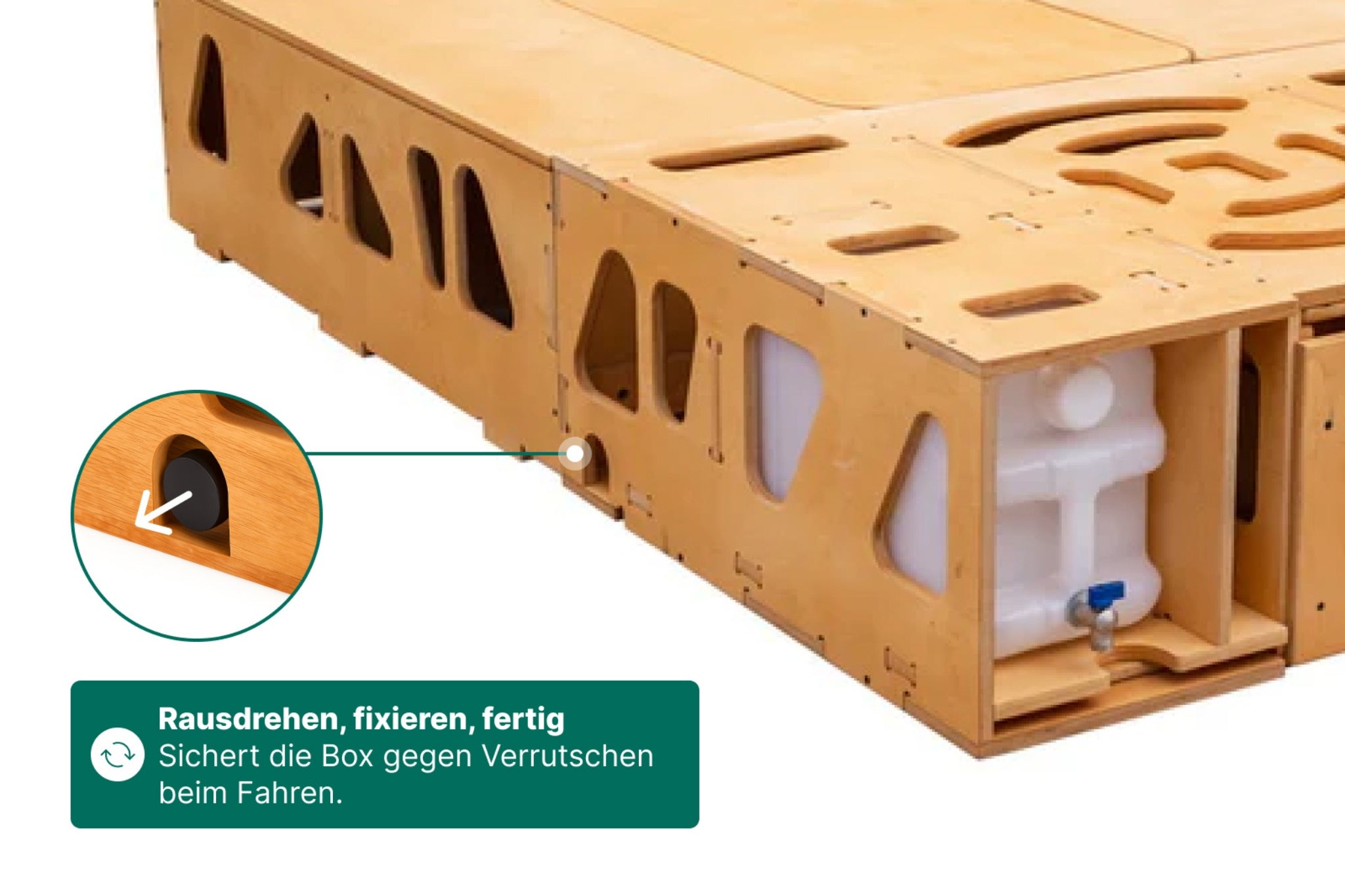Moonbox Campingbox mit Tisch Van/Bus 119cm Modify Natur