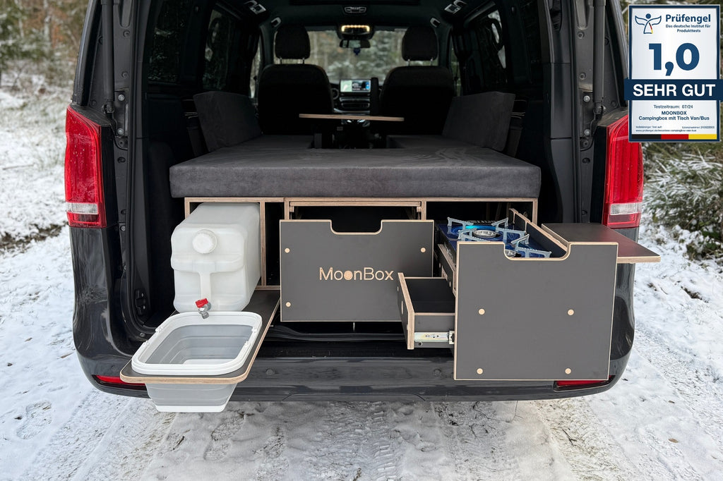 campingtisch van Moonbox Campingbox mit Tisch für Van/Bus 119cm Grau Ganz:11 Boss Drive Pedals Pack Gemini