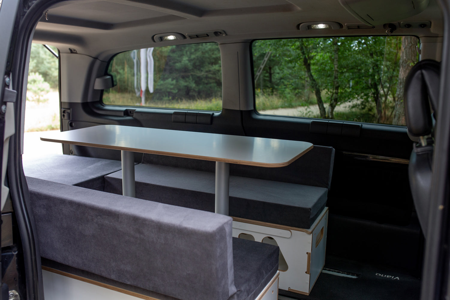 Moonbox Campingbox mit Tisch Van/Bus 124cm Weiß