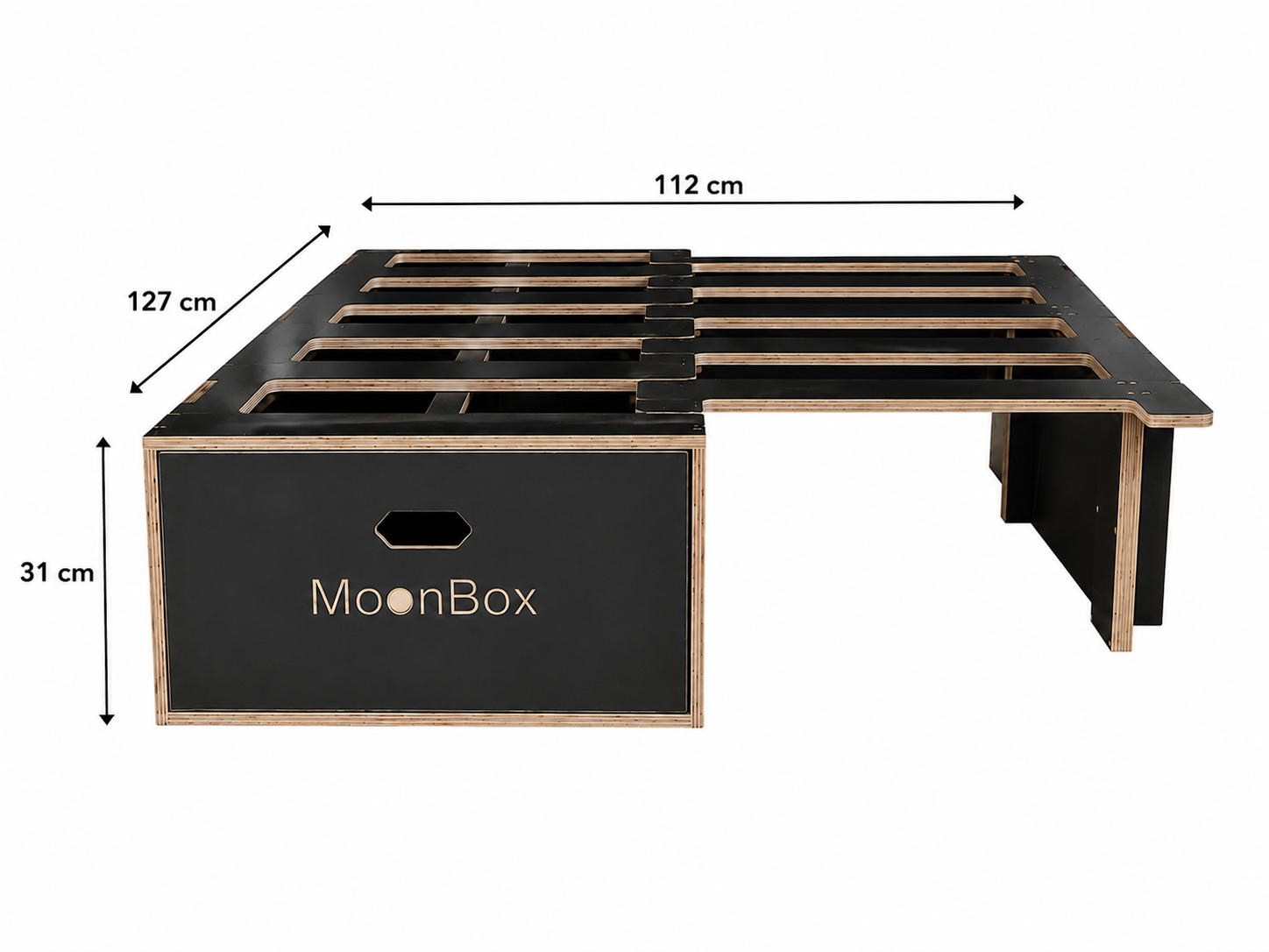 Moonbox Campingbox Schlafsystem Minivan 67cm CADDY Dunkelgrau
