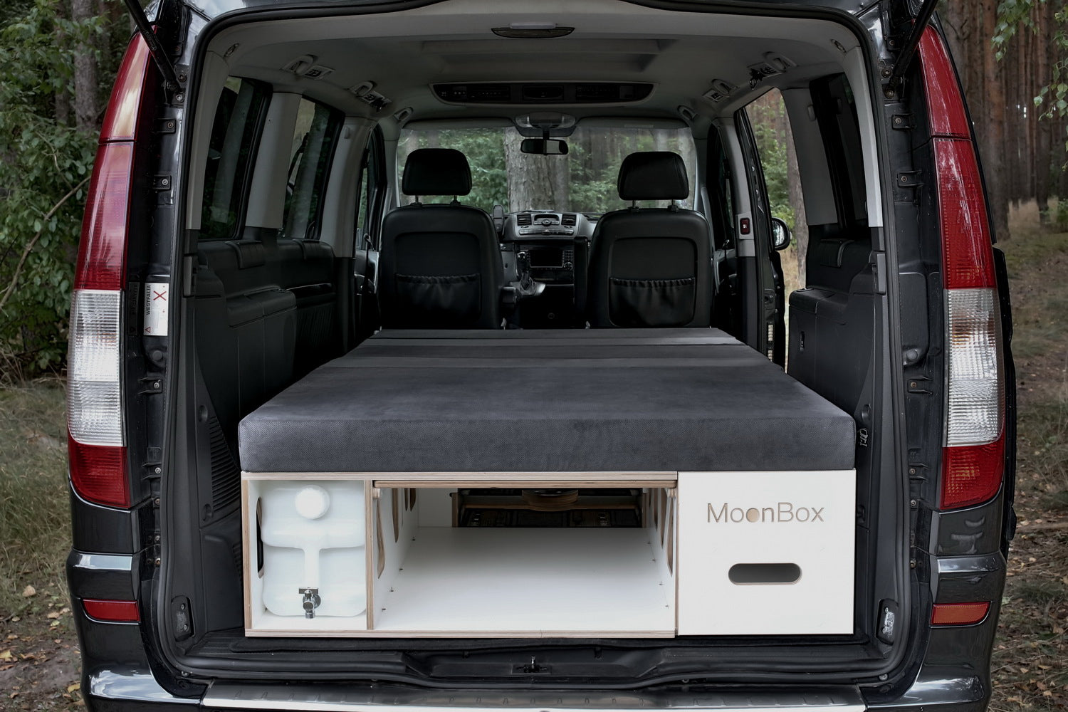 Moonbox Campingbox mit Tisch Van/Bus 115cm White Edition
