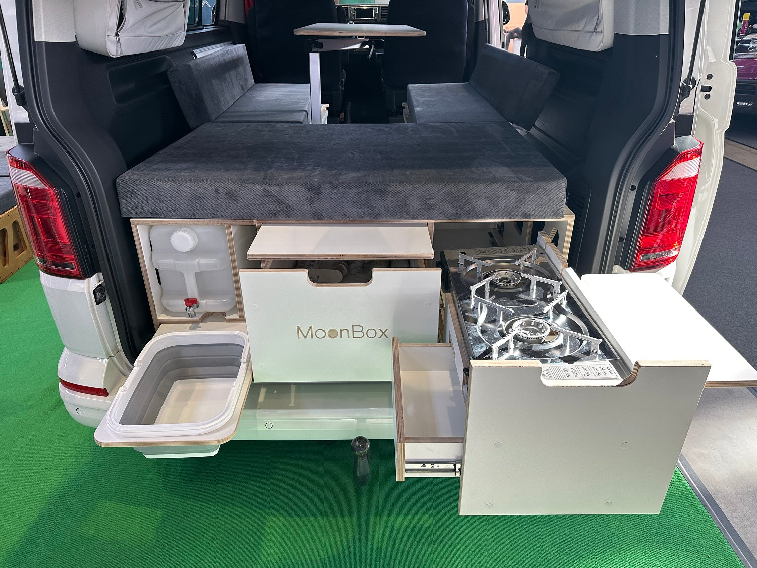 Moonbox Campingbox mit Tisch Van/Bus 119cm Modify White Edition