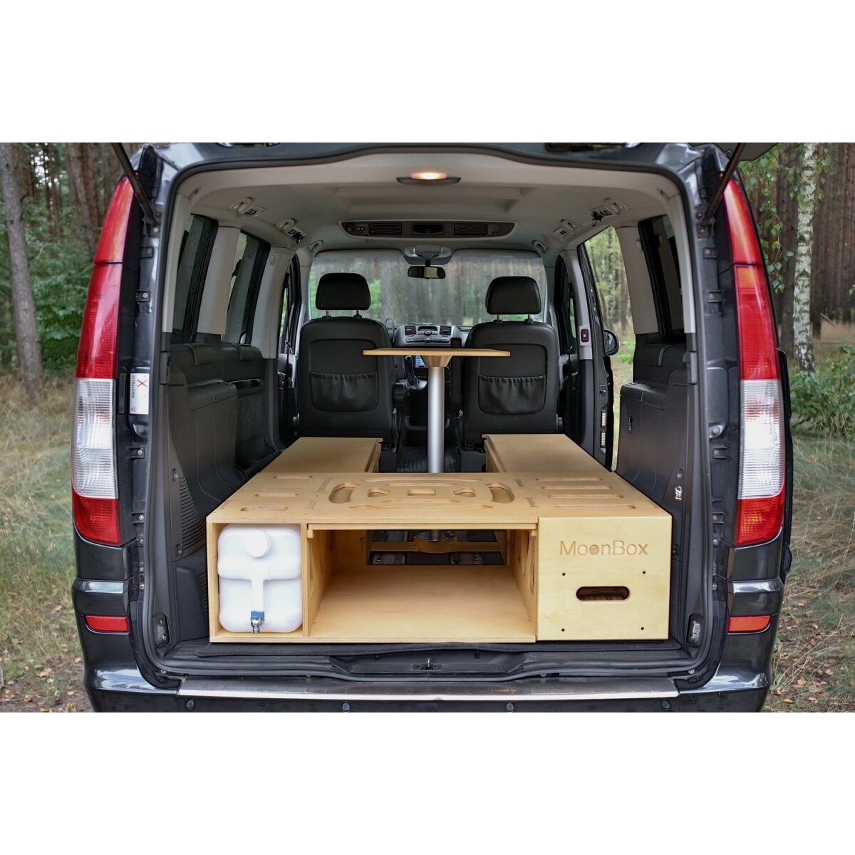 Moonbox Campingbox mit Tisch Van/Bus 115cm Natur