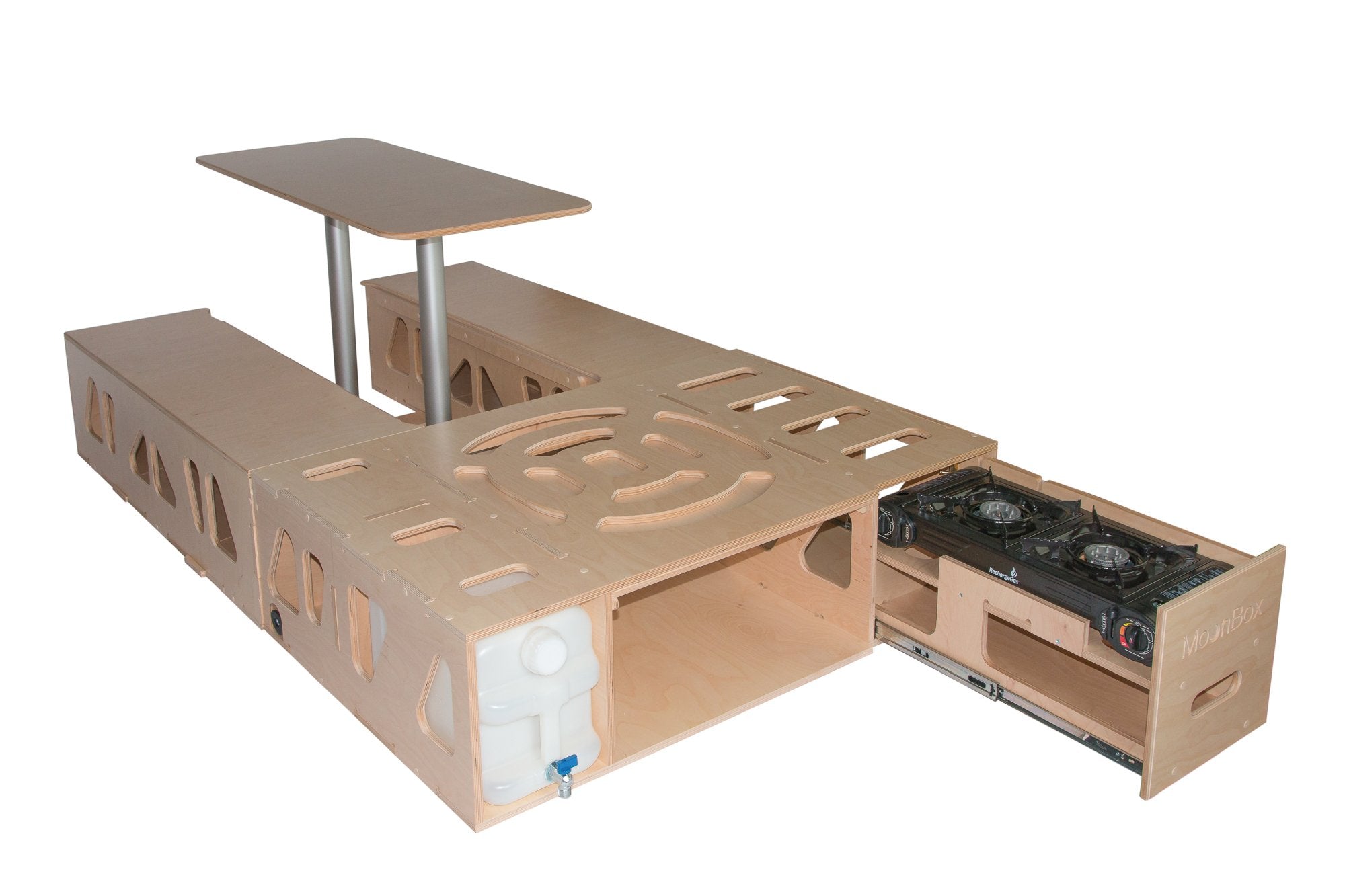 Moonbox Campingbox mit Tisch Van/Bus 119cm UV-Lack